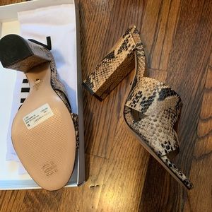 Schutz Snake Print Mules. Brand New. Size 9. NEW